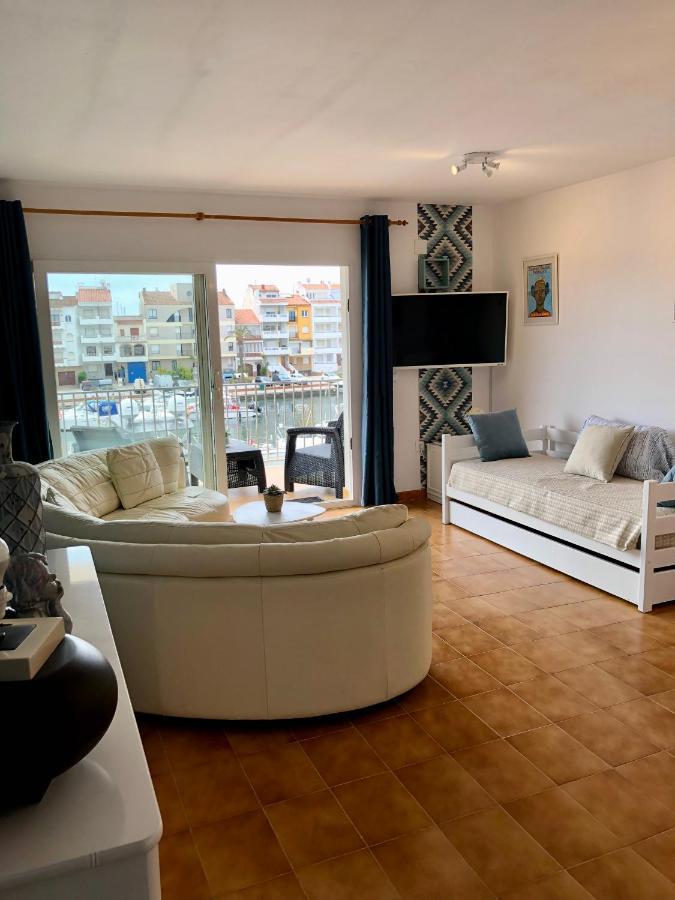 Appartement 80 m2,Port Rhodes D-2 chambres, terrasse panoramique, vue sur le canal principal d’Empuriabrava Extérieur photo