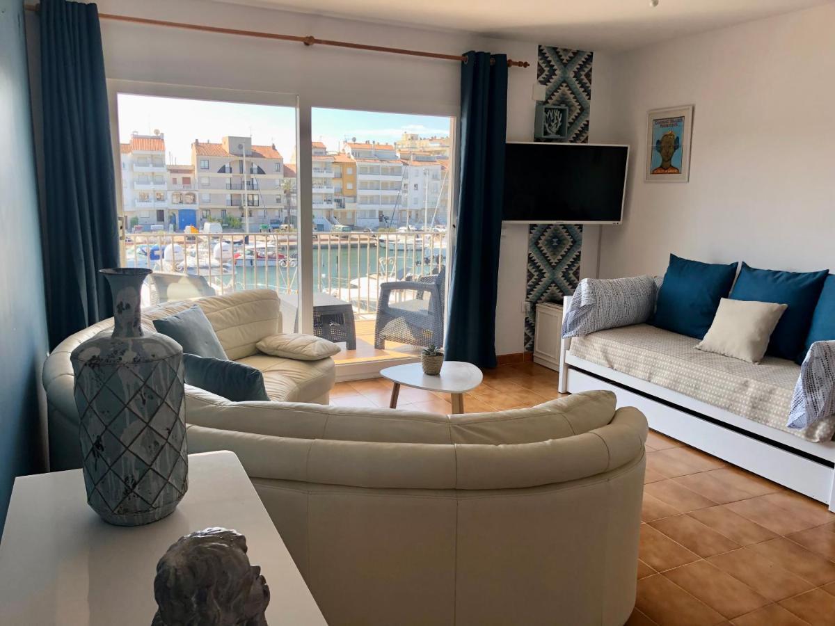 Appartement 80 m2,Port Rhodes D-2 chambres, terrasse panoramique, vue sur le canal principal d’Empuriabrava Extérieur photo